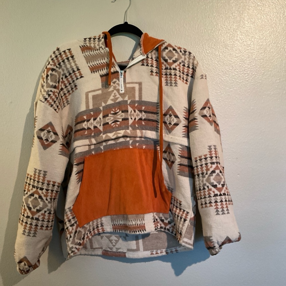 Southwestern Patterned Pullover Hoodie